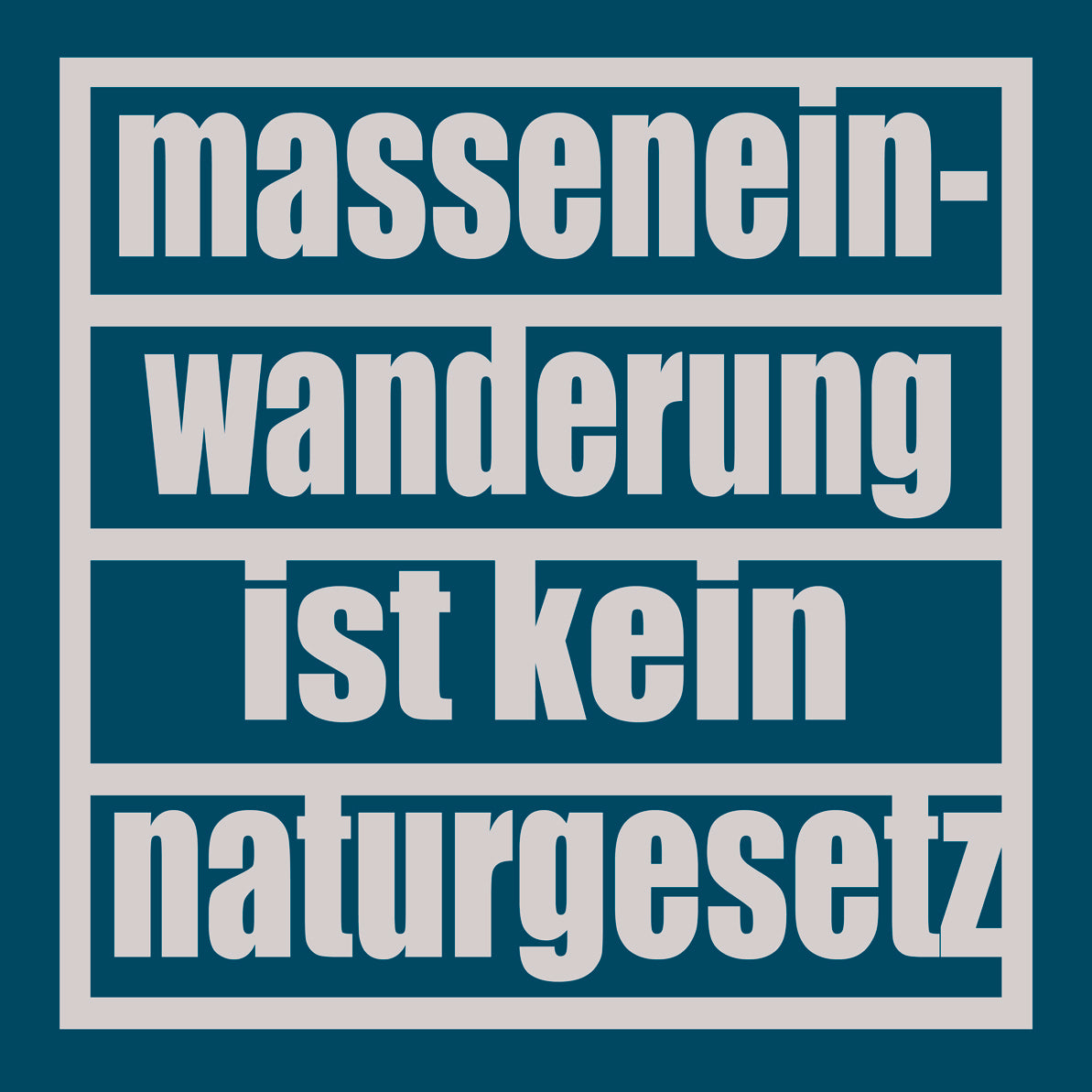 50 Aufkleber „Masseneinwanderung ist kein Naturgesetz“