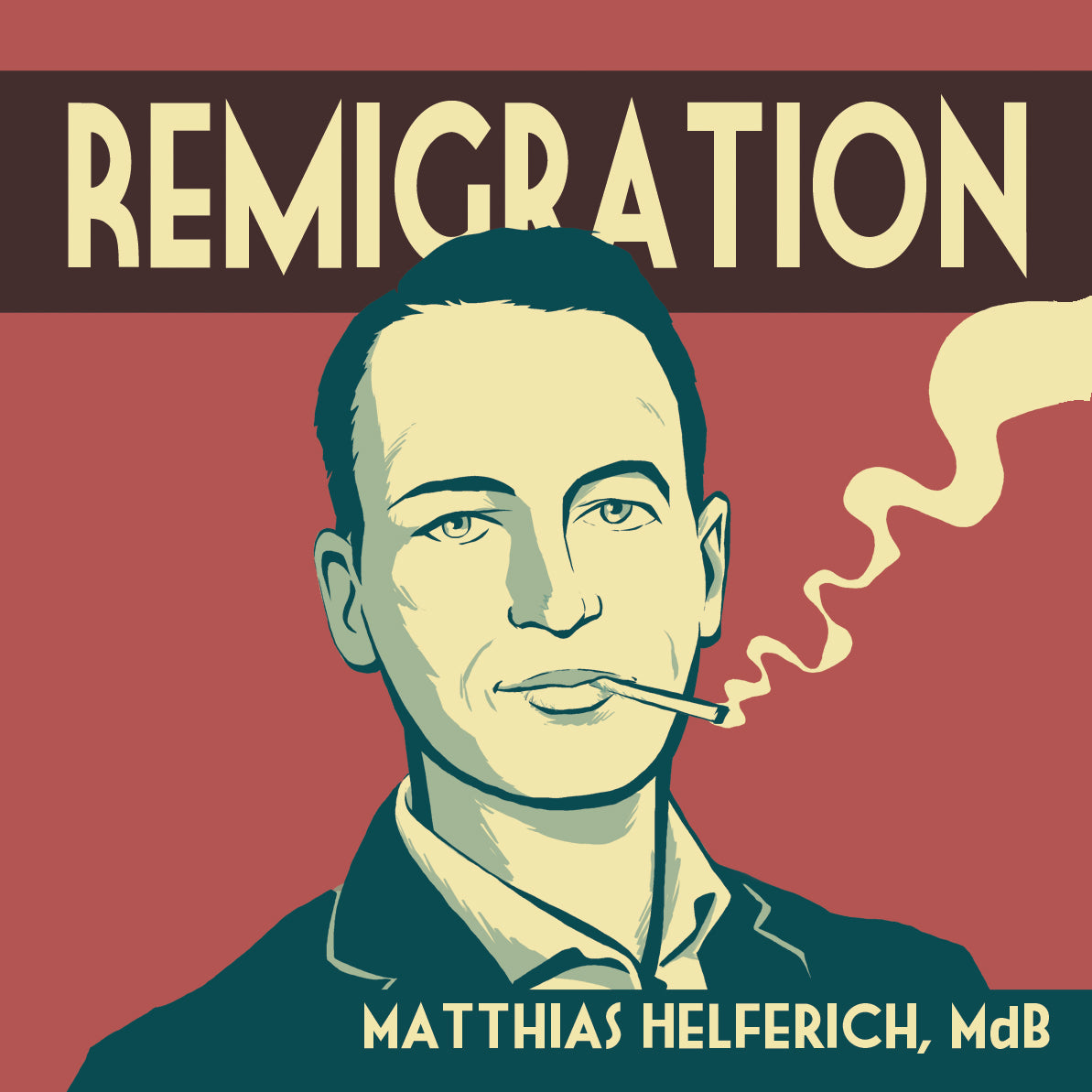 50 Aufkleber „Helferich, Remigration“