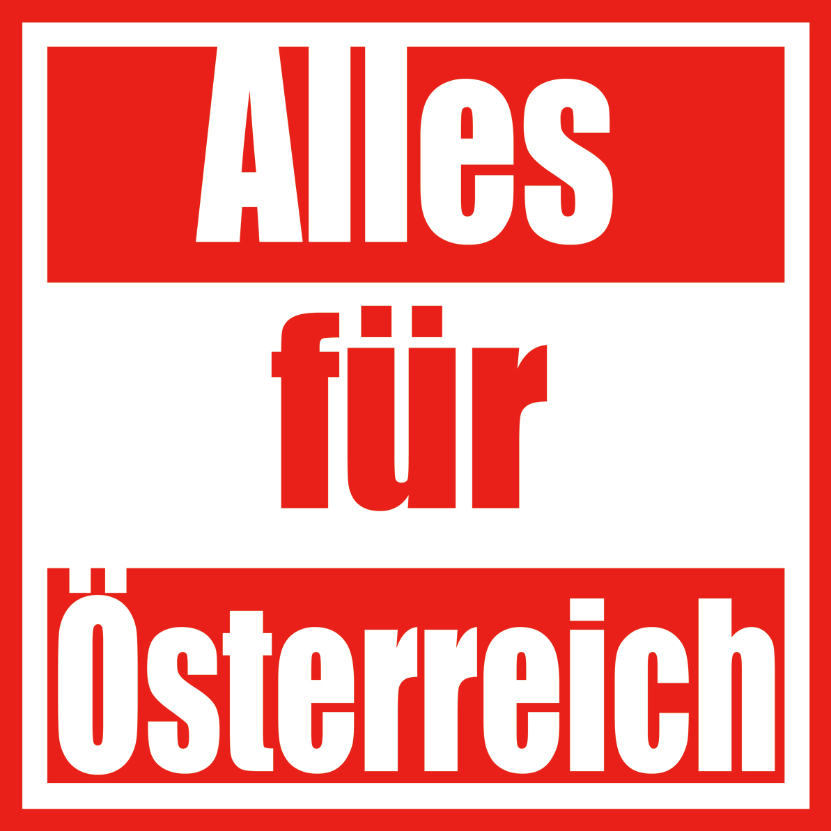 50 Aufkleber „Alles für Österreich“
