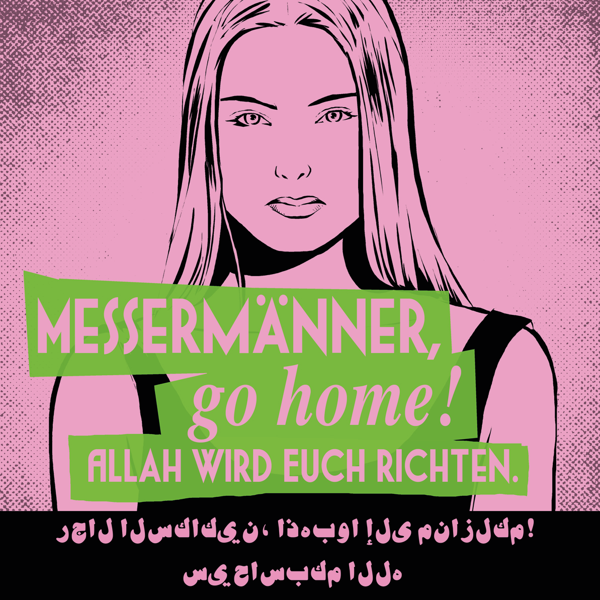 50 Aufkleber „Messermänner“