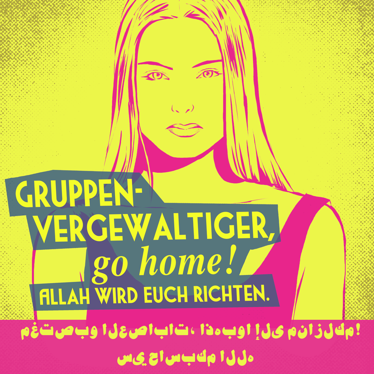 50 Aufkleber „Gruppenvergewaltiger“