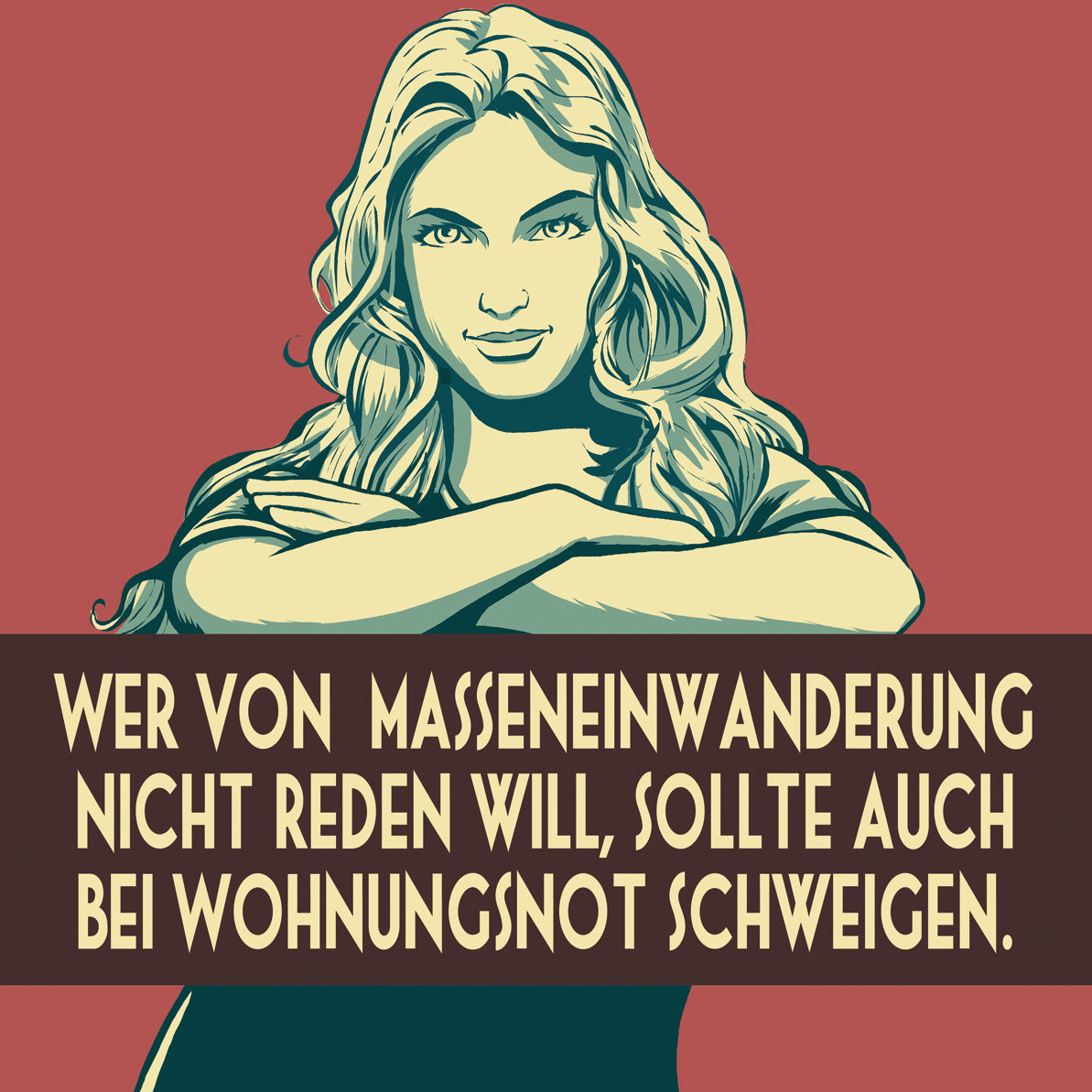 50 Aufkleber „Tilda: Wer von Masseneinwanderung nicht reden will“