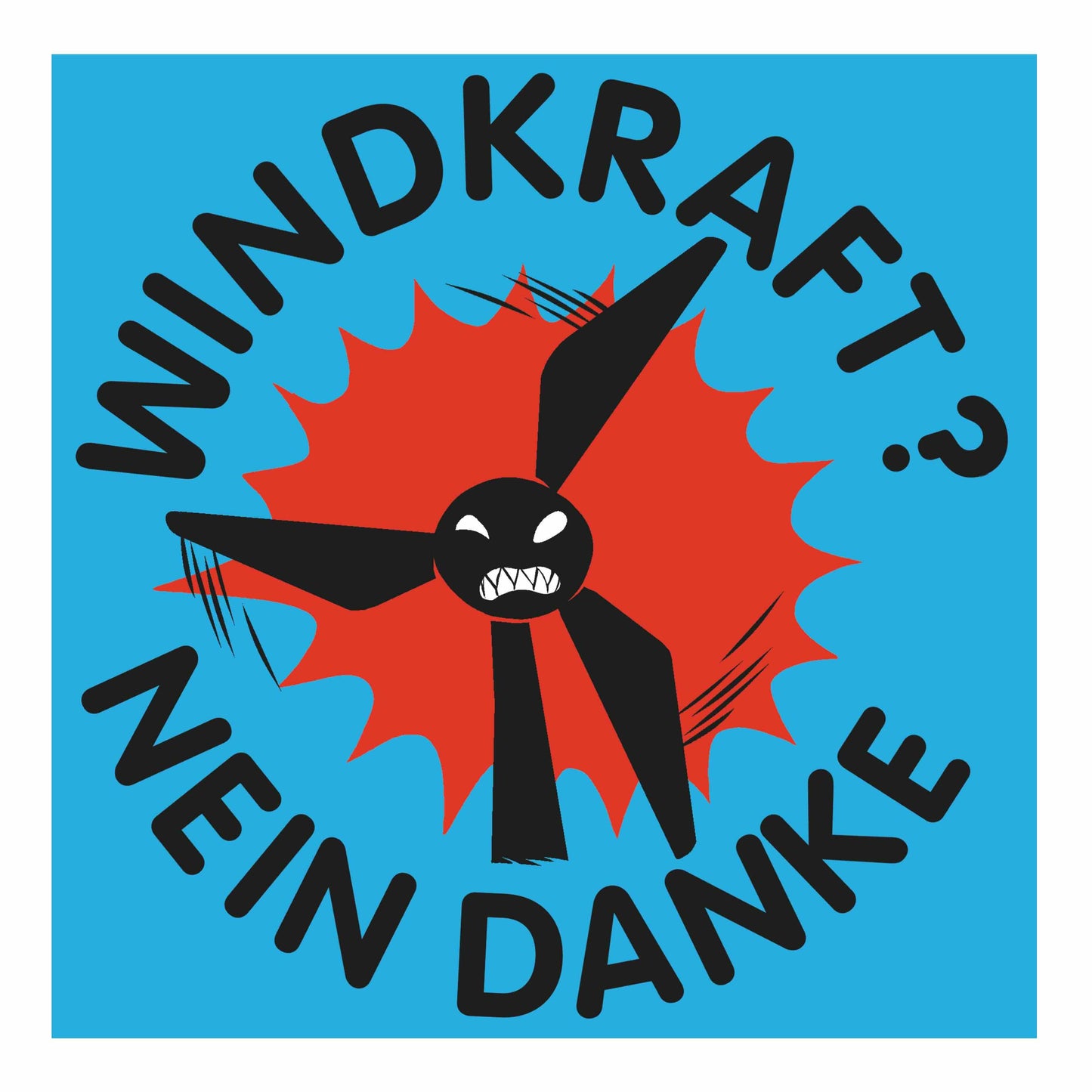 50 Aufkleber „Windkraft, nein Danke!“
