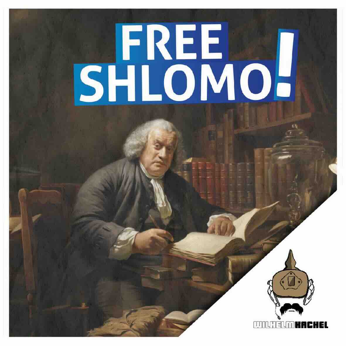 50 Aufkleber „Free Shlomo!“ - Wilhelm Kachel