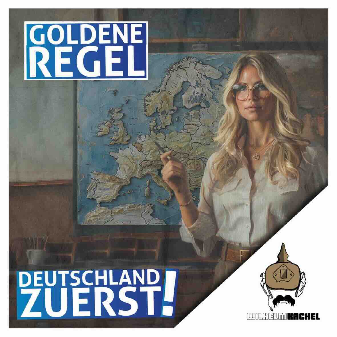 50 Aufkleber „Deutschland zuerst!“ - Wilhelm Kachel