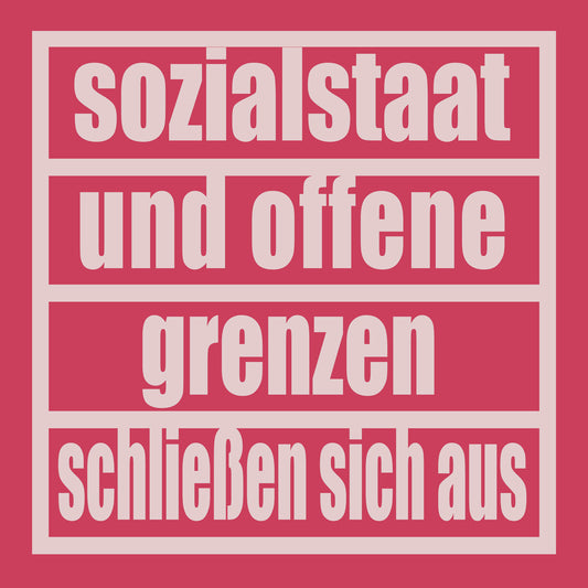 50 Aufkleber „Sozialstaat und offene Grenzen schließen sich aus“
