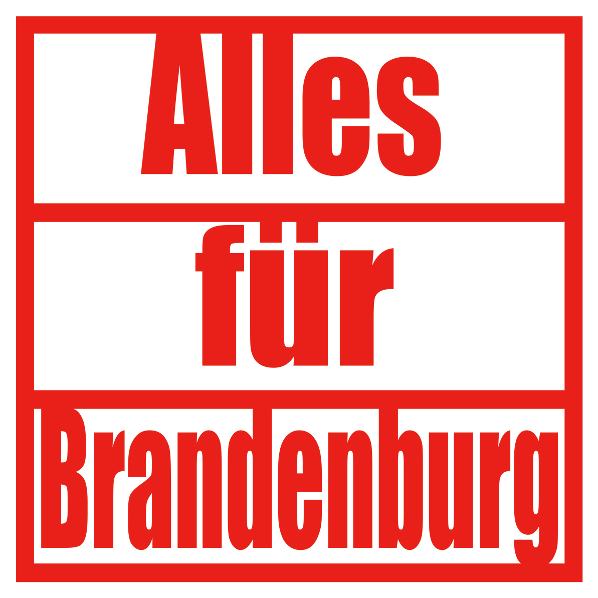 50 Aufkleber „Alles für Brandenburg“