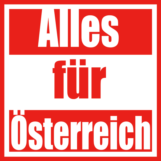 50 Aufkleber „Alles für Österreich“