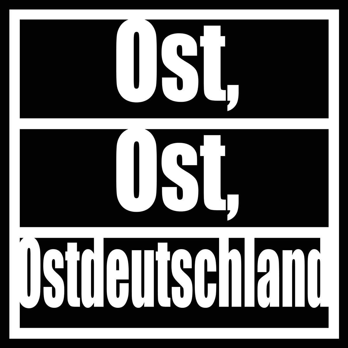 50 Aufkleber „Ost, Ost, Ostdeutschland“