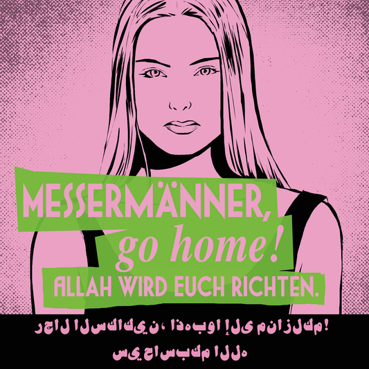 50 Aufkleber „Messermänner“