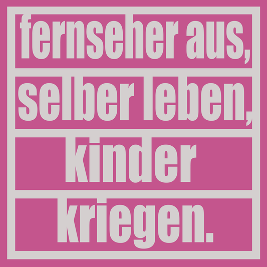 50 Aufkleber „Fernseher aus!“