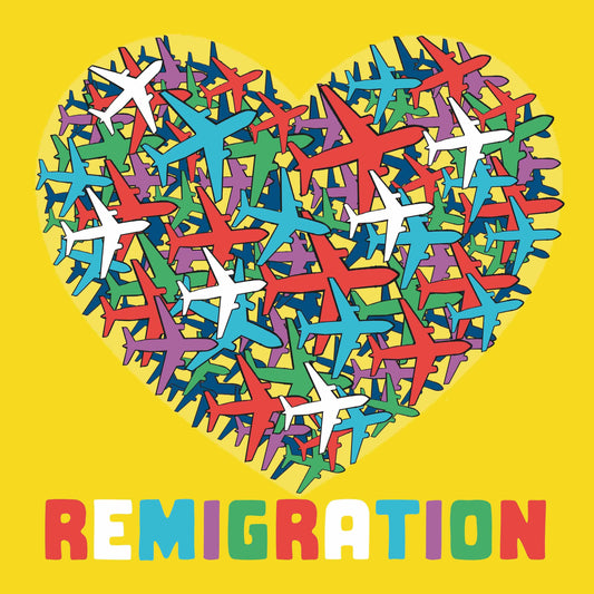 50 Aufkleber „Herz für Remigration“