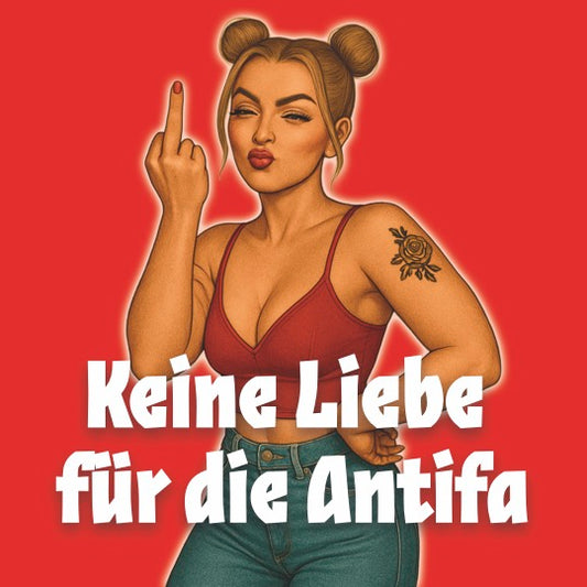50 Aufkleber „Keine Liebe für Antifa“