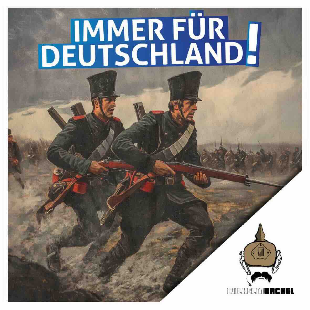 50 Aufkleber „Wilhelm Kachel - Immer für Deutschland!“
